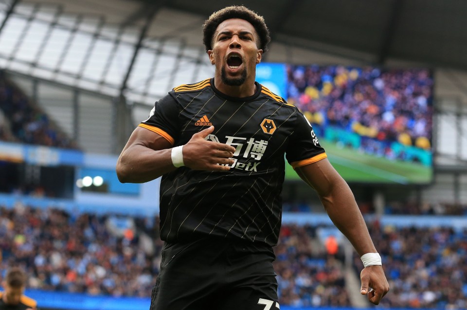 Adama Traore was at the double as Wolves shocked Manchester City 2-0