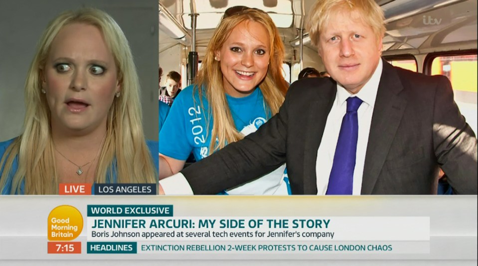  She said that Boris visited her East London flat a 'handful' of times