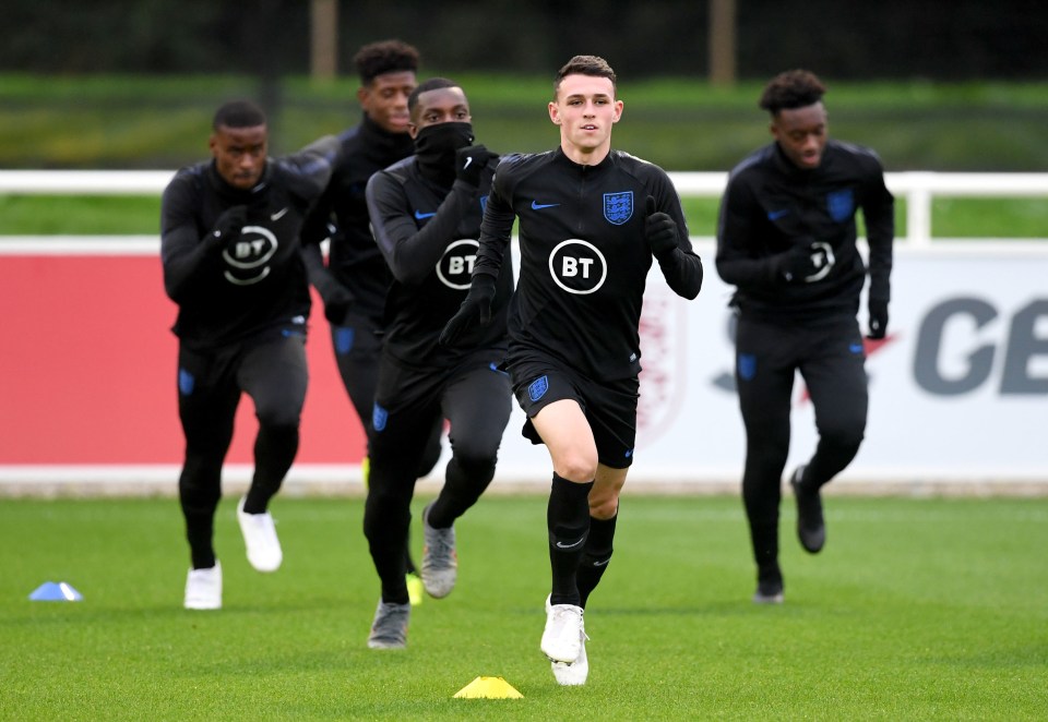 Phil Foden is at the centre of Man City's future - and of training for England Under-21s