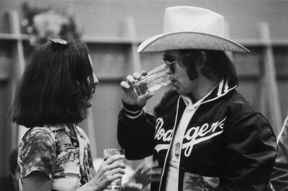  Elton John backstage at a concert on the the Rolling Stones' in Colorado in 1975. Elton tells how he hijacked the gig while high on cocaine