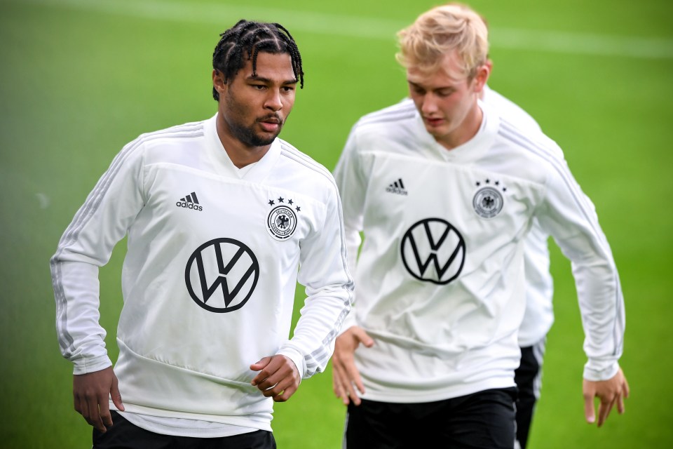  Serge Gnabry (left) will expect to start against Argentina as he eyes another incredible performance