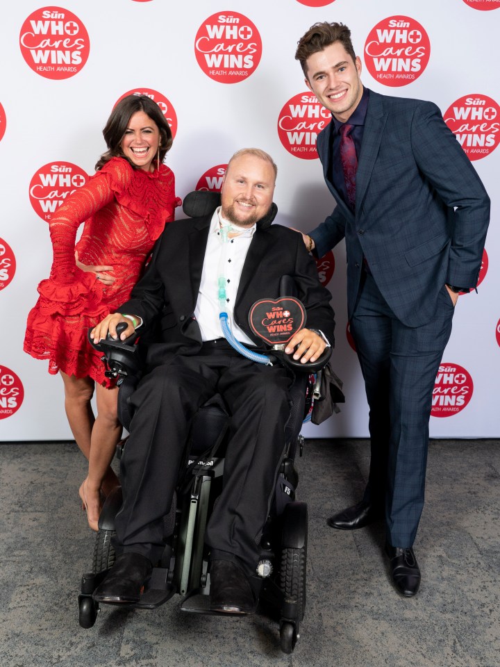  Curtis presented the Best Health Charity gong to Matt Hampson alongside Sun columnist Deborah James