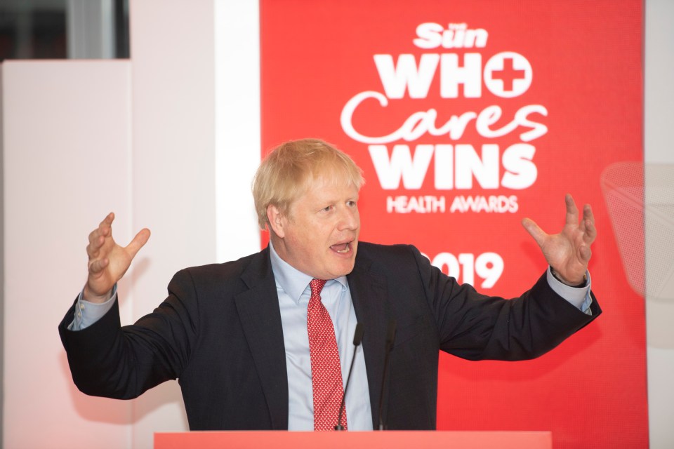  Boris Johnson has hailed the NHS the "egg white that holds the Great British cake together" - praising staff at The Sun's Who Cares Wins awards