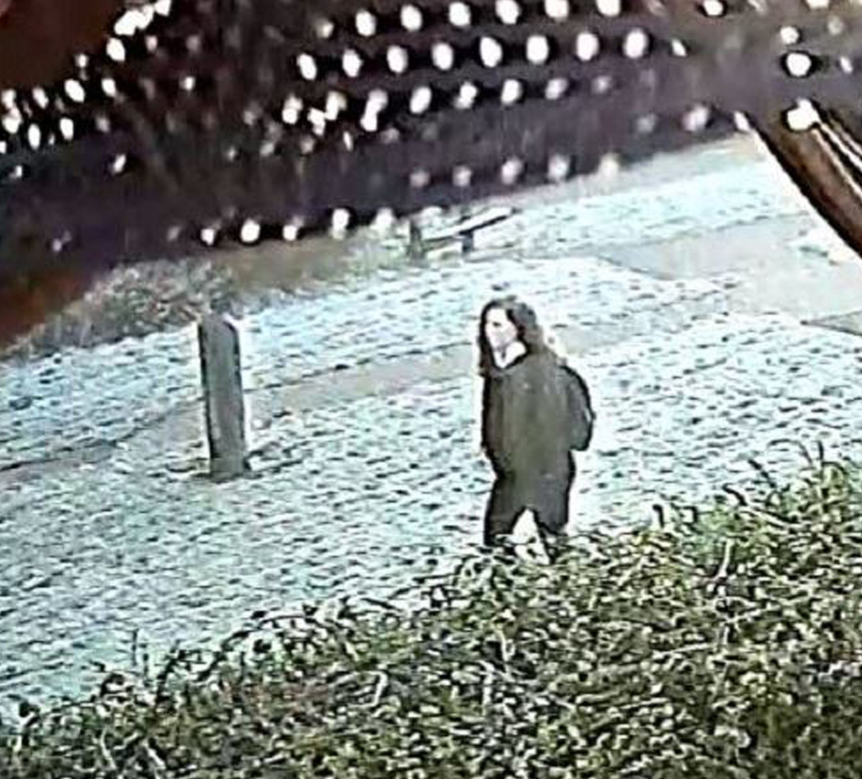 This CCTV image shows the last time Leah was seen on February 15 last year