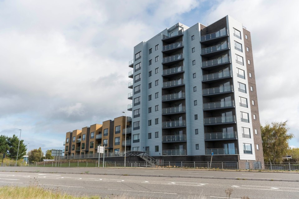  The flats have private balconies, communal public art areas, and underground parking