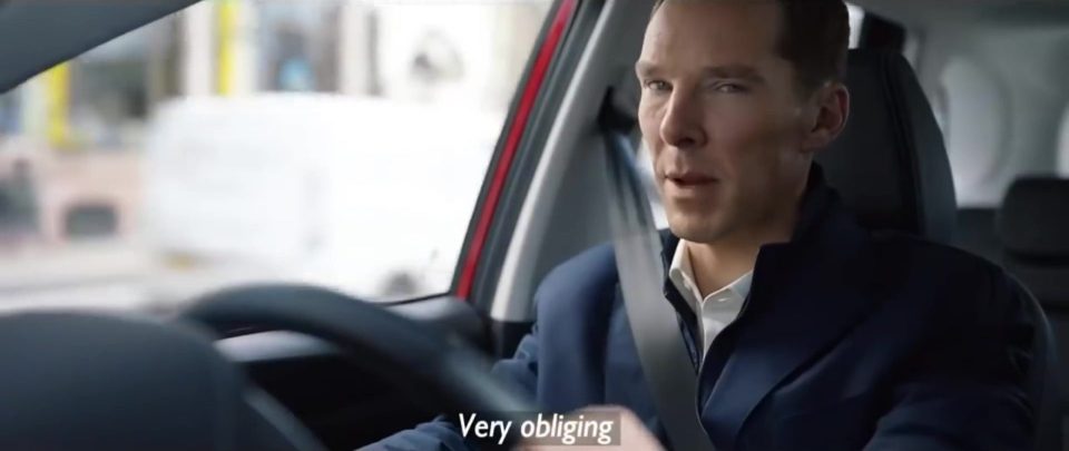  Benedict Cumberbatch fronts an ad for a gas-guzzling car in May