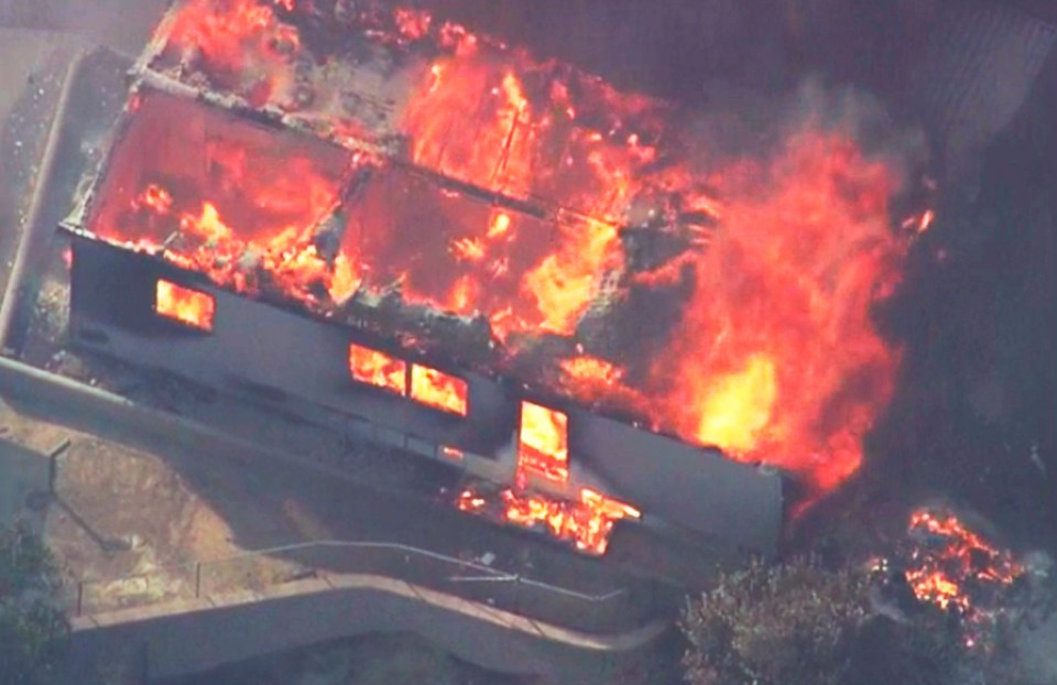 More than two dozen mobile homes have been destroyed so far in the largest fire in Calimesa