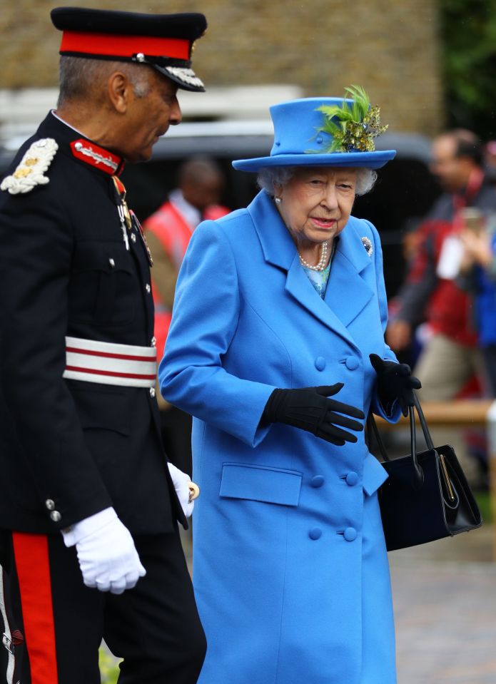  The monarch visited the Haig Housing development near Morden, south London