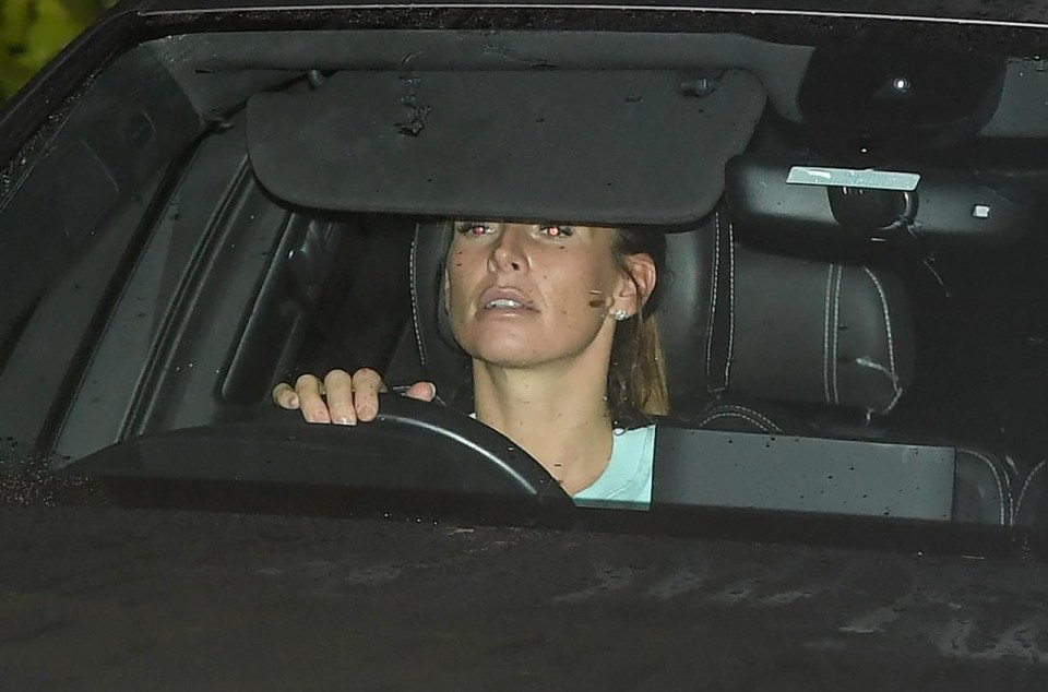  Coleen Rooney was pictured leaving her Cheshire home on Friday