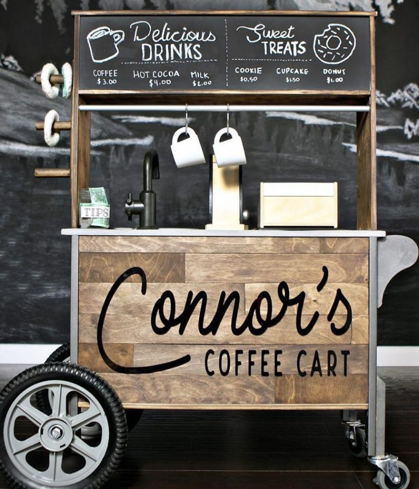  One mum turned her kitchen into a coffee cart