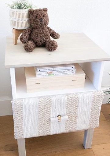  This mum used a glue gun to make this nightstand a one-of-a-kind