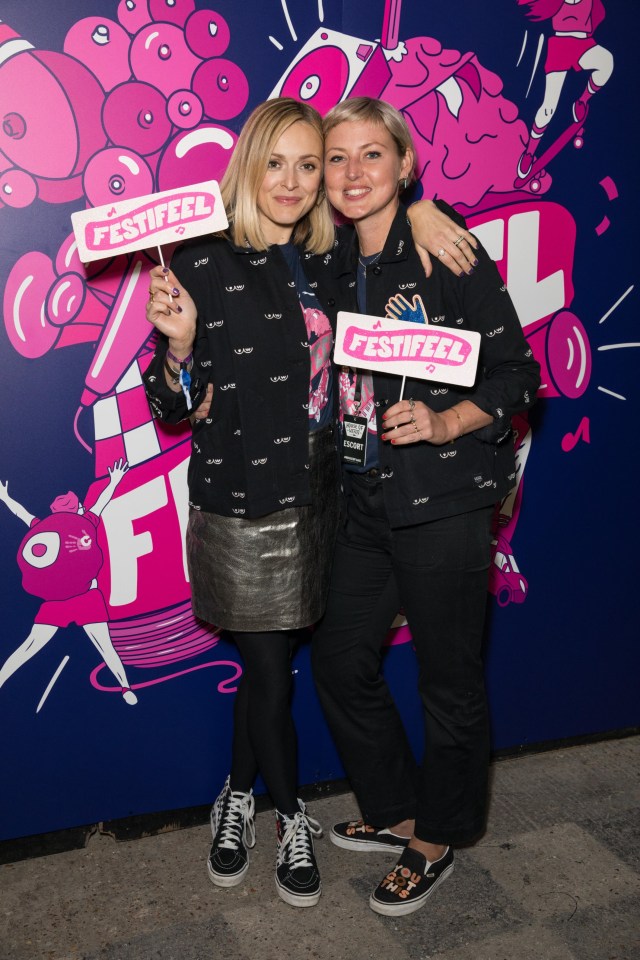 Kris Hallenga, snapped with Fearne Cotton, left, on why ‘Festifeel’ was incredible