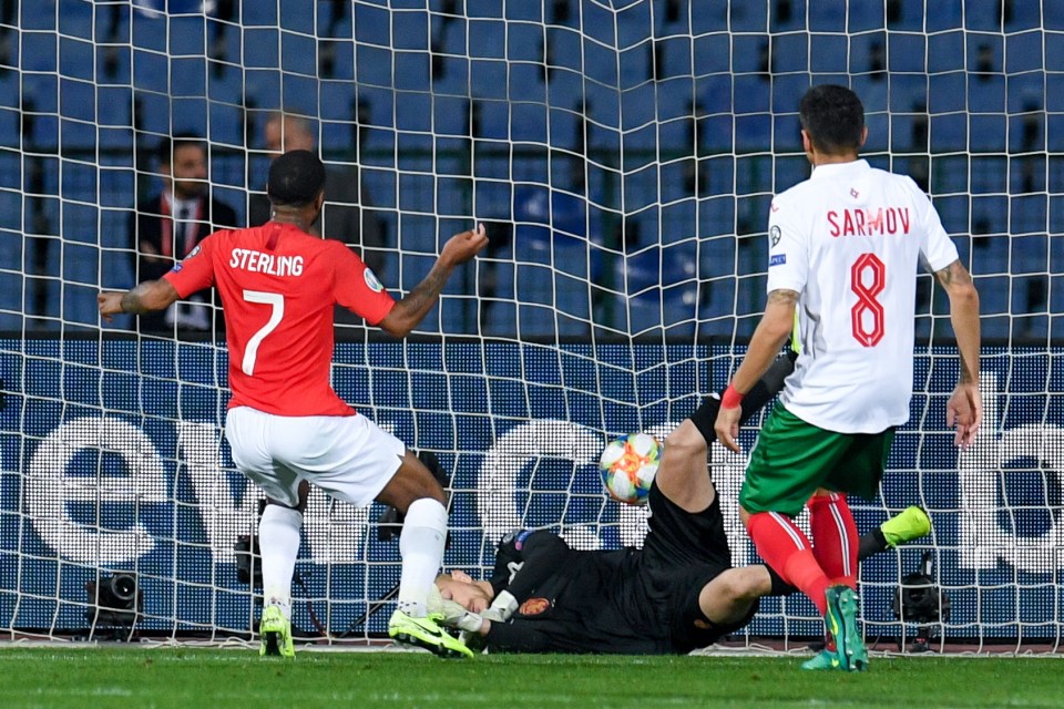  Raheem Sterling scored for England in Bulgaria just moments after the game restarted following a break due to racism