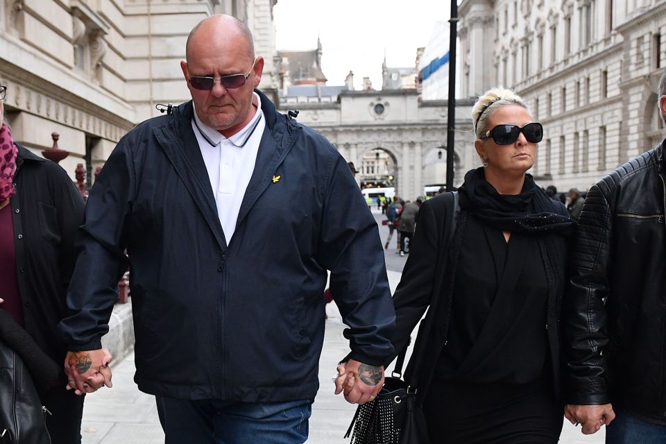  Charlotte Charles and Tim Dunn pictured on October 9, 2019, after a meeting with Dominic Raab