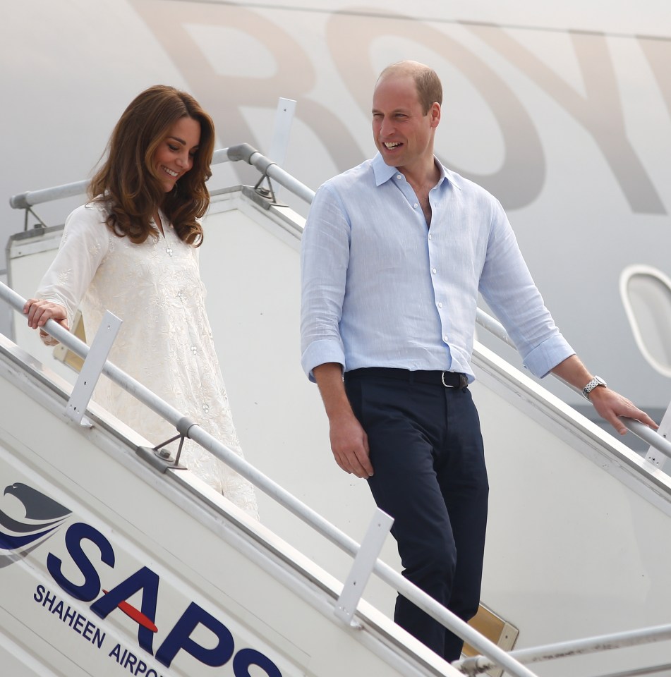  The Duke and Duchess of Cambridge were all smiles as they arrived in Lahore