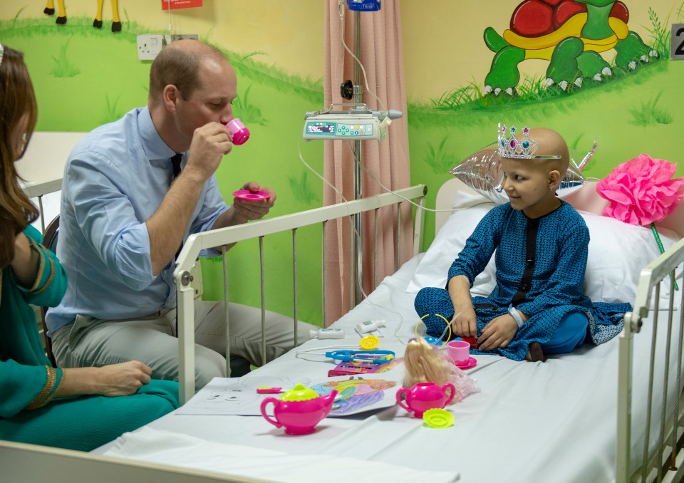 Kate and Wafia both donned tiaras as they had a tea party