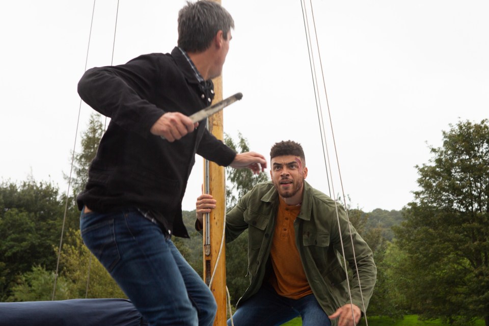  Cain and Nate fight on the boat