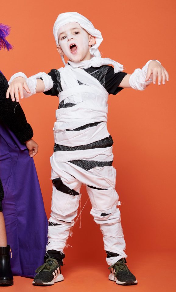  Get mummified with this classic Halloween costume that can be made using unwanted bedsheets