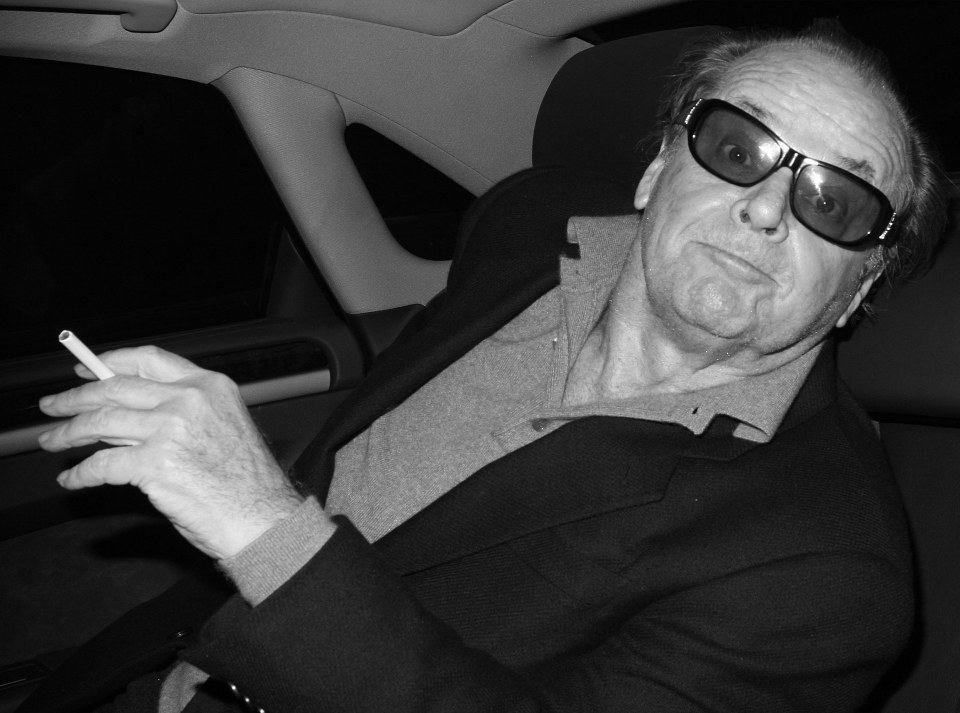  Jack Nicholson enjoys a cigarette while partying in 2006