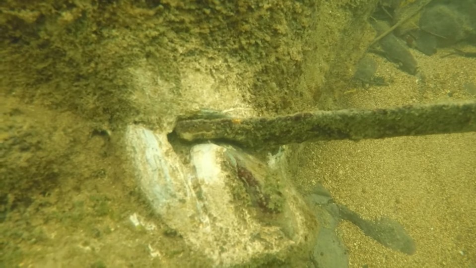  The sword can be seen here wedged into the stone