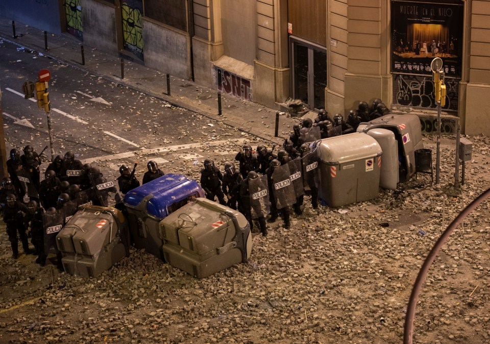  Barcelona's police HQ was the main target