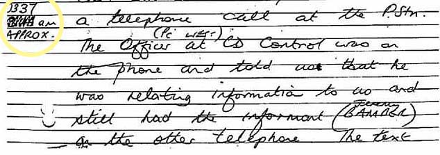  The telephone call logged by police that Bamber believes proves he wasn't at the home at the time of the murders