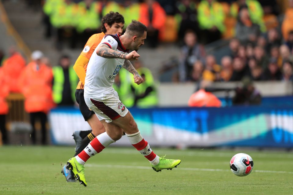 Danny Ings had fired Saints into a first half lead against Wolves