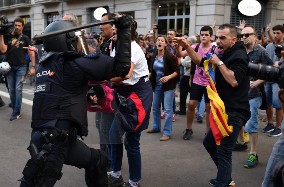  Cops responded with gas, rubber bullets and water cannon to restore order