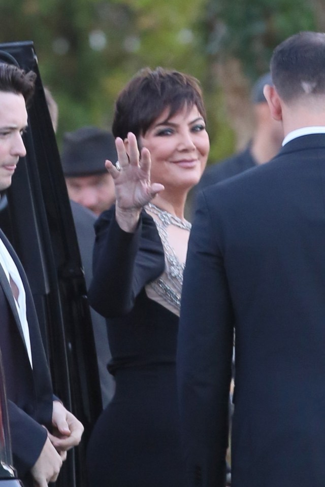  Kris Jenner was among the most high-profile guests at the showbiz wedding