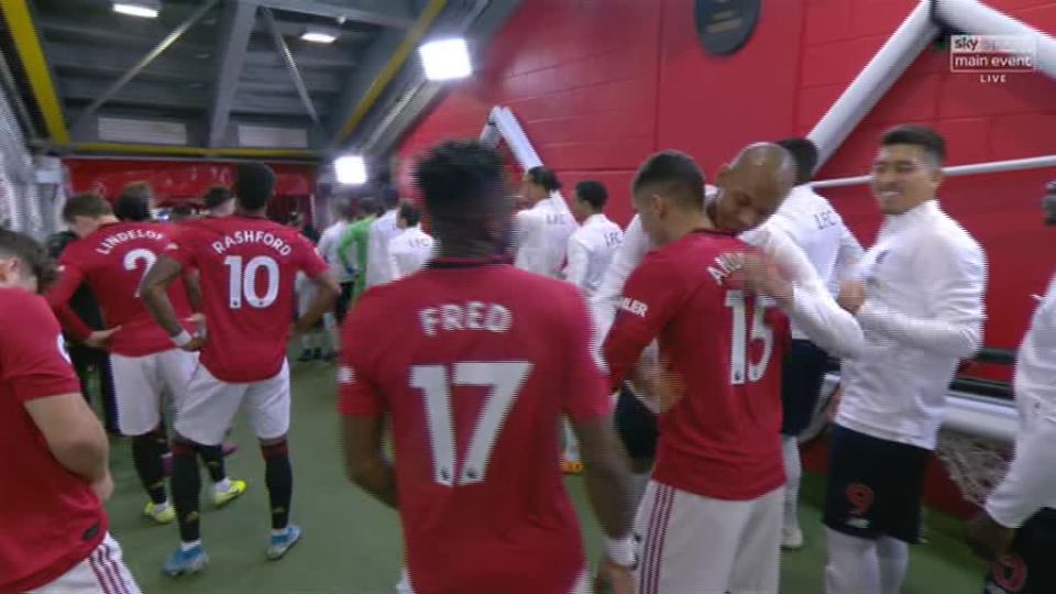  Roberto Firmino and Fabinho cuddled with Brazilian compatriots Fred and Andreas Pereira