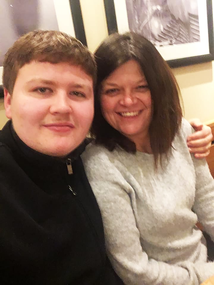 Ben pictured with his mum