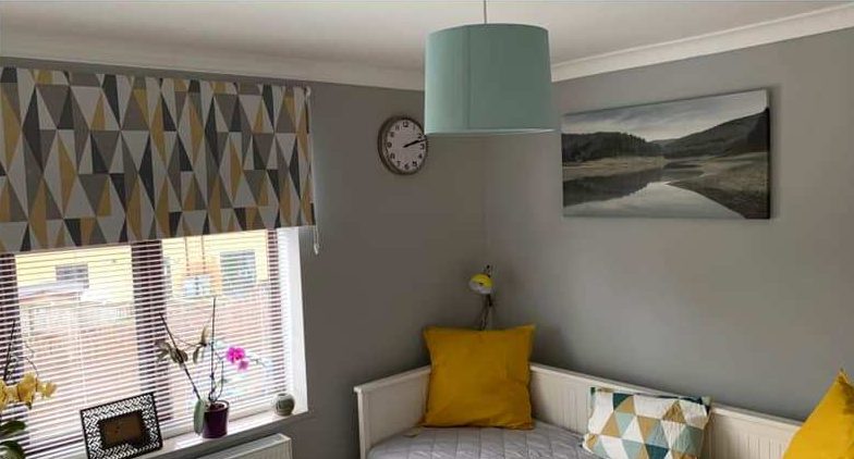 A woman has transformed her boring bedroom with stunning results shown in this picture 