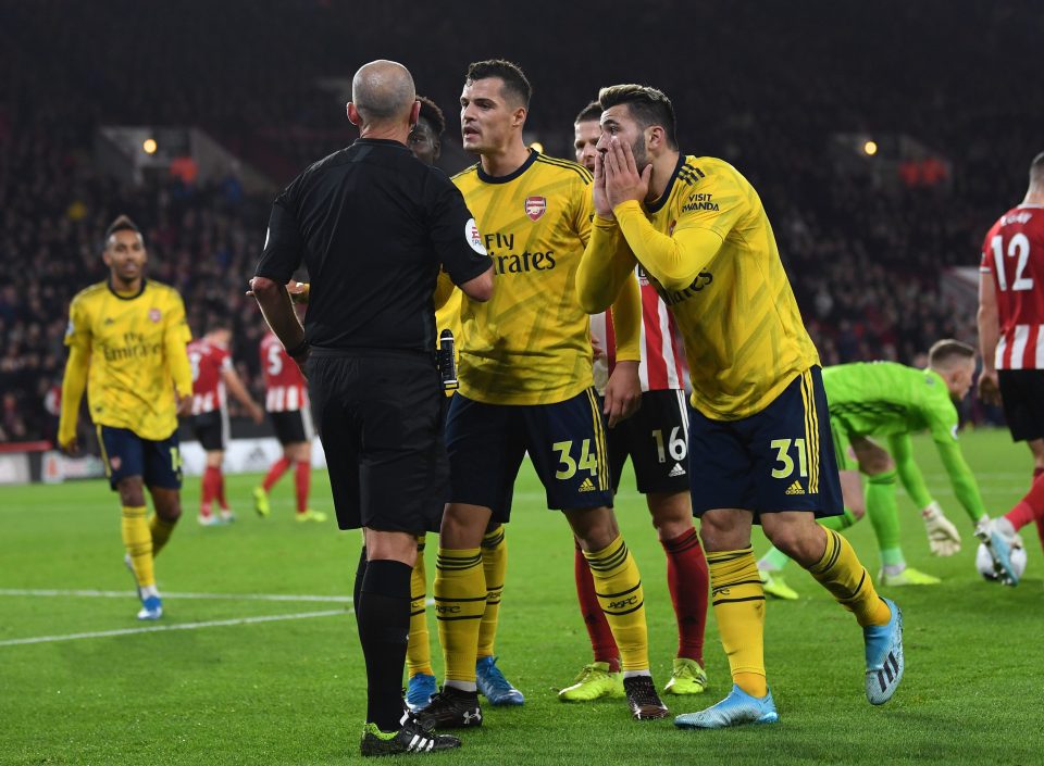  The Gunners were left blaming officials at Brammall Lane