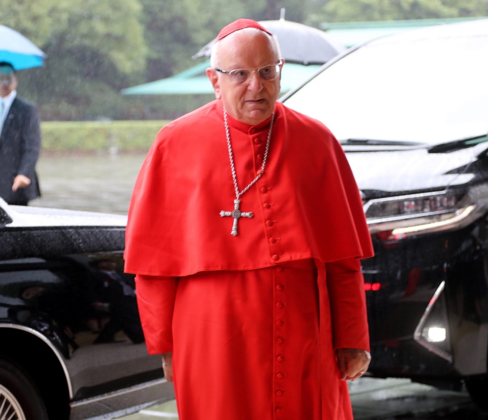 Vatican’s Cardinal Francesco Monterisi at the long-planned celebrations, for which Japan declared a national holiday