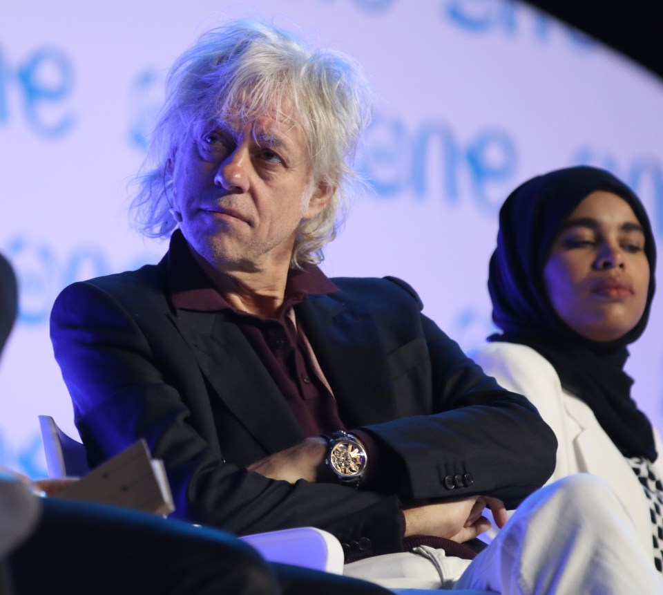  Bob Geldof has attended the summit and is due to speak at this year's event