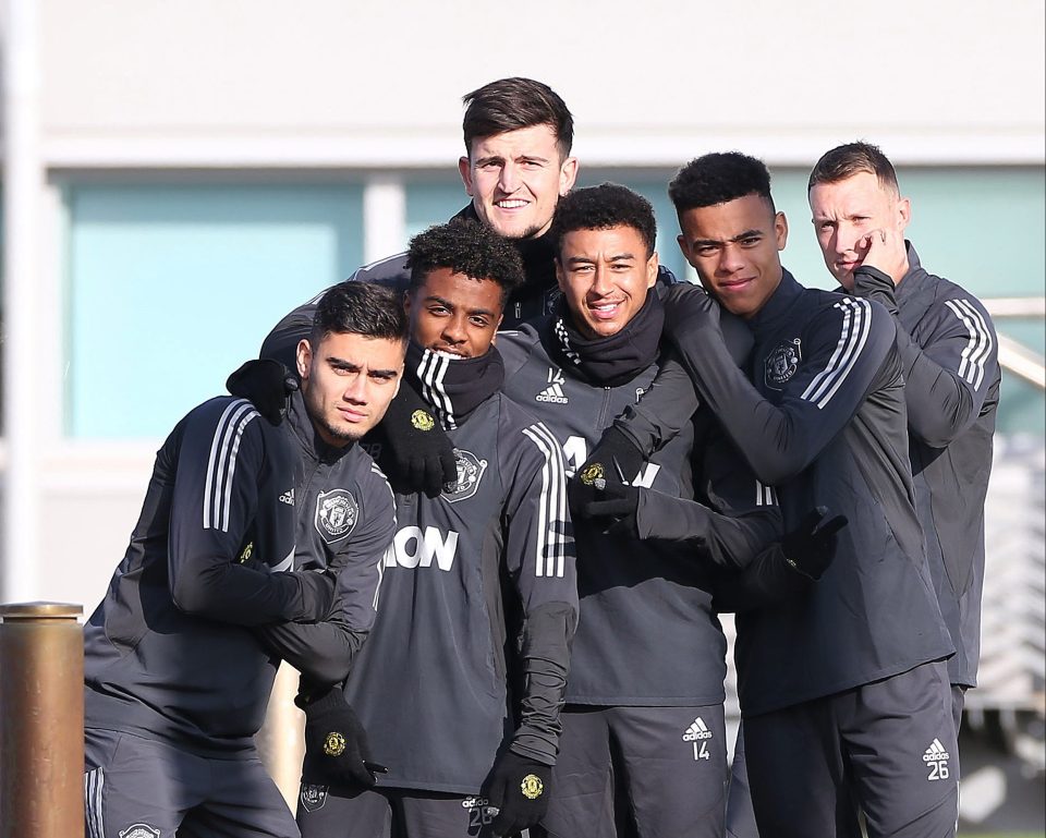  Andreas Pereira, Harry Maguire and Co pose for the cameras