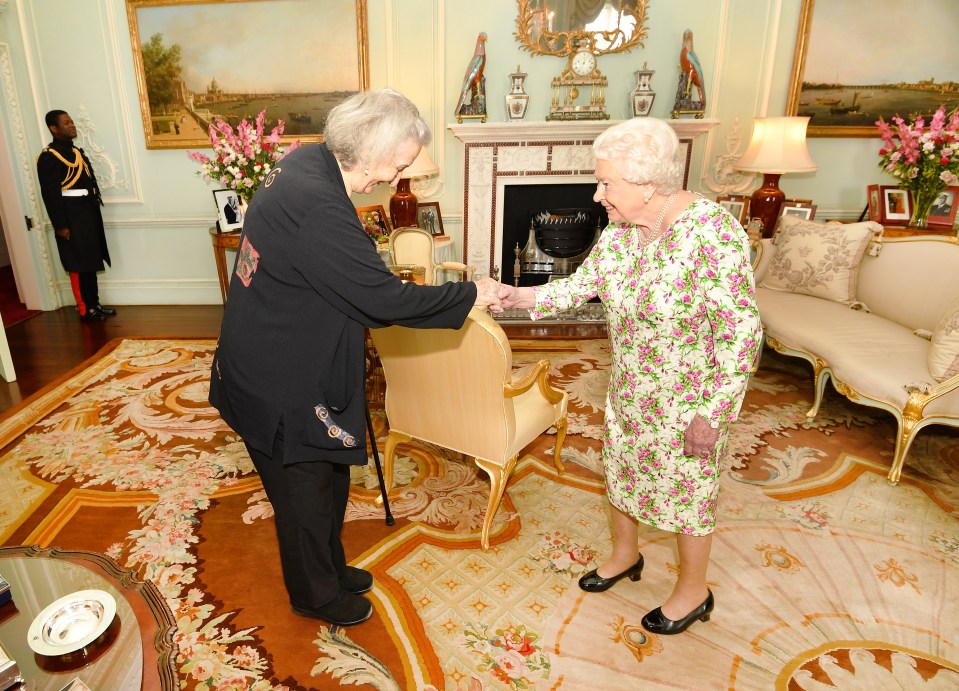  But just a week after it was first spotted the picture had been removed when the Queen met Thea Musgrave