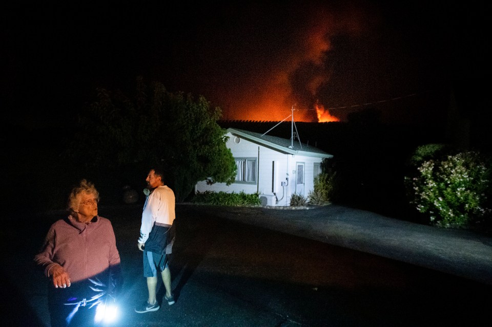  Residents monitor conditions as the Kincade Fire approaches their homes