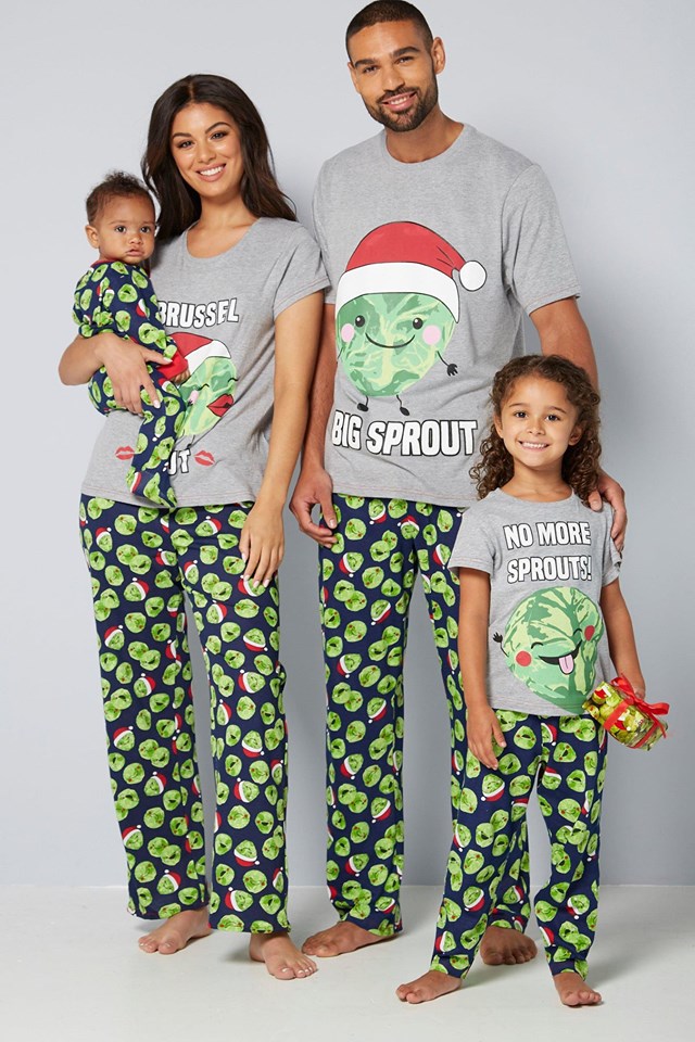  Studio is selling matching Christmas sprout pyjamas for the whole family