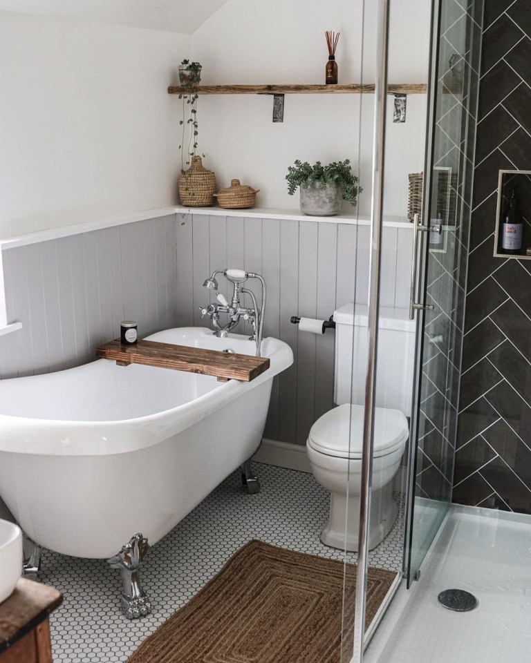  A woman, 27, has transformed her bathroom on a budget - and the result is stunning