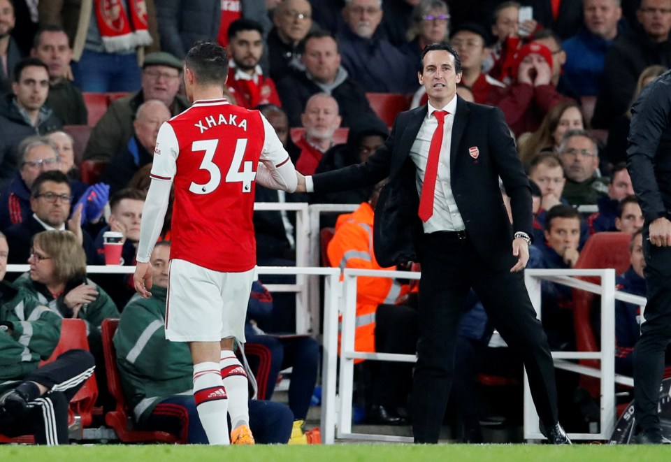  Granit Xhaka is yet to break his silence since his antics on Sunday afternoon - despite Unai Emery's phone call