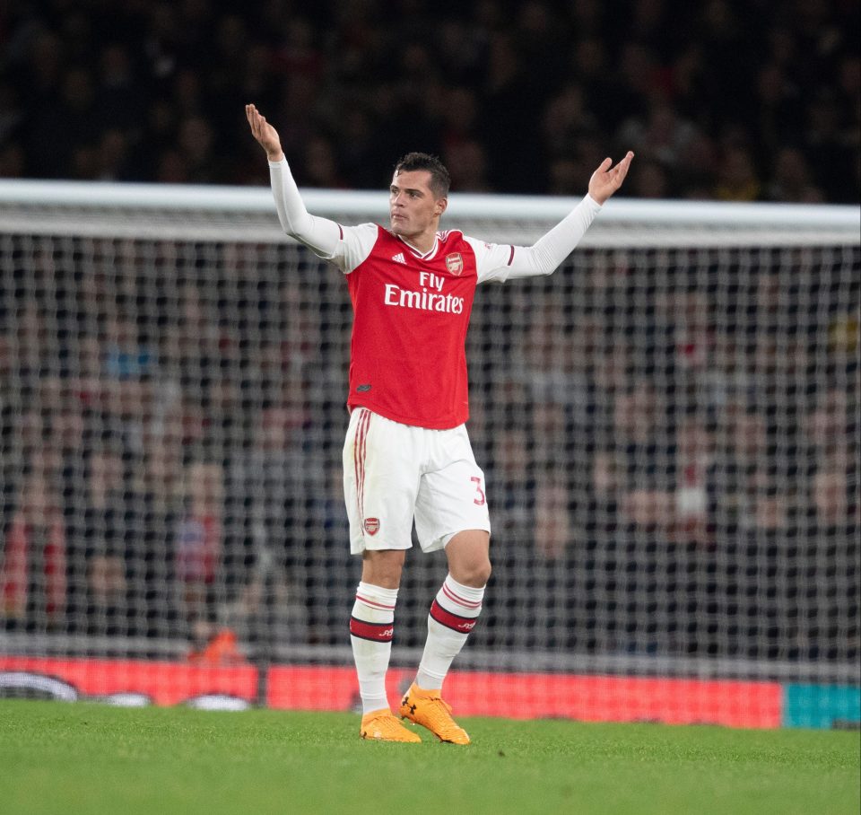  Granit Xhaka was furious after being jeered by his own fans when substituted against Palace