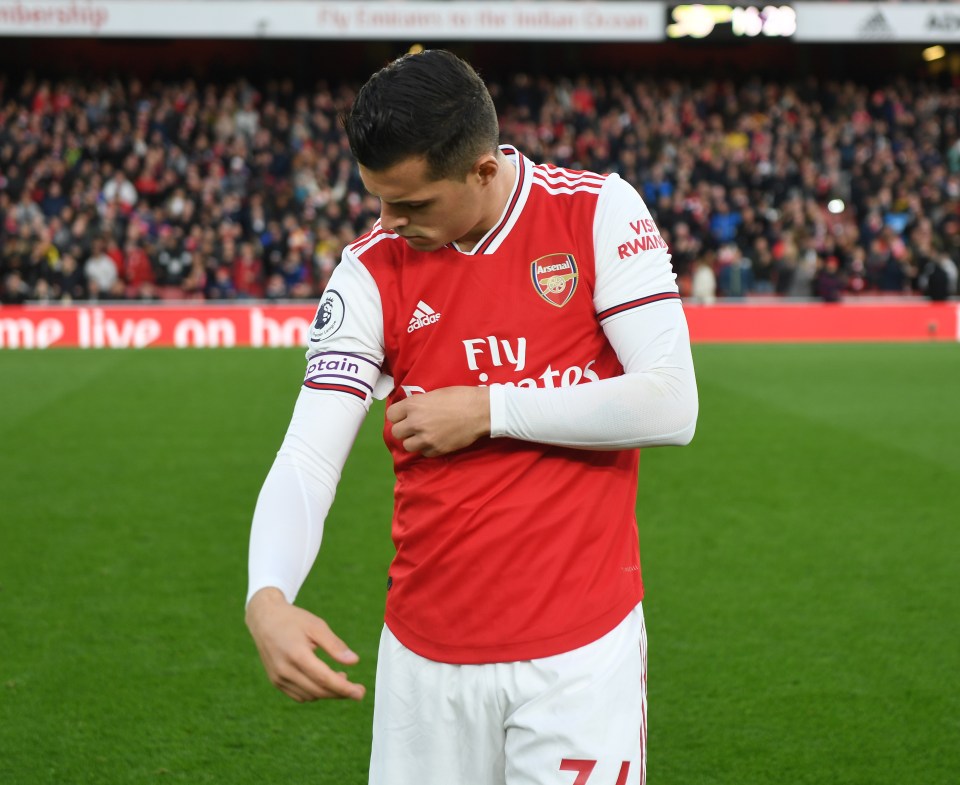  There are fears that stripping Xhaka of the captaincy will cause a dressing-room revolt at the Emirates