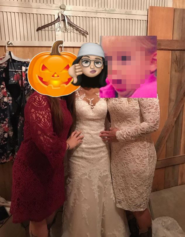  The mum was shamed for wearing a white lace dress