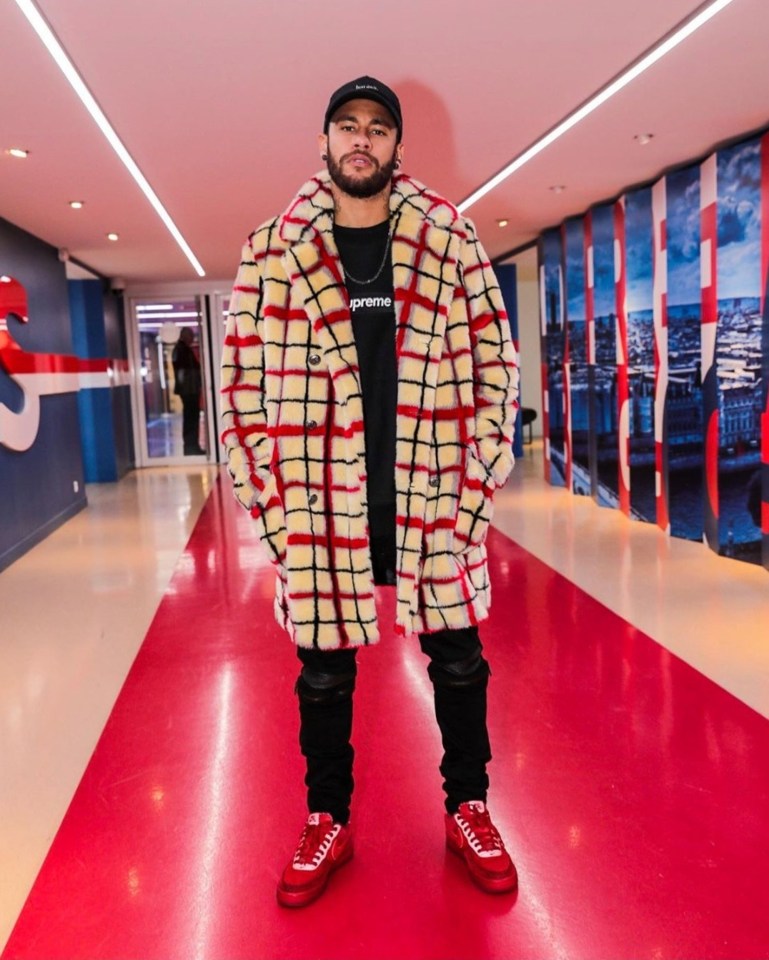  Neymar was urged by team-mate Mauro Icardi to jacket in after he donned this colourful colossus of a coat