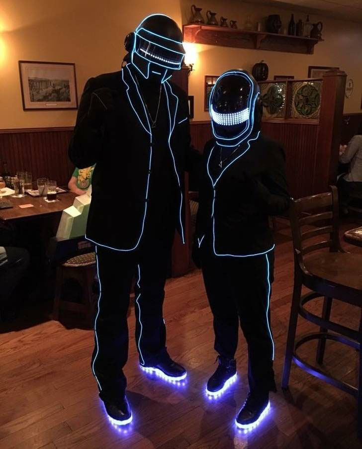  These punks are anything but daft with their incredible light-up fancy dress