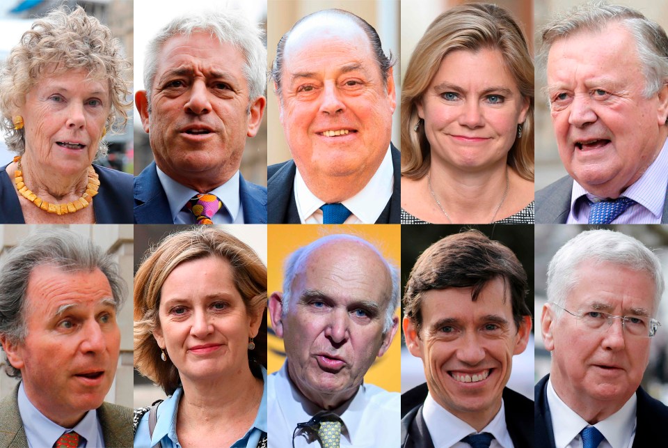 These are some of the MPs who will not be standing in the next election