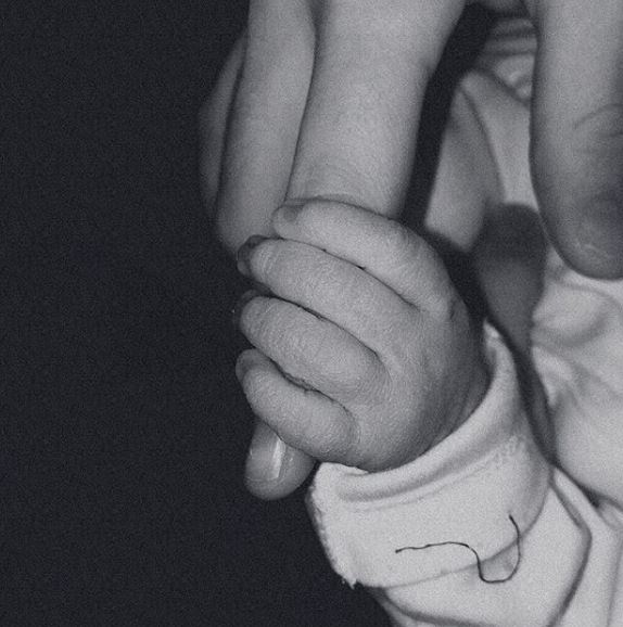  Casey shared the first picture of their baby boy