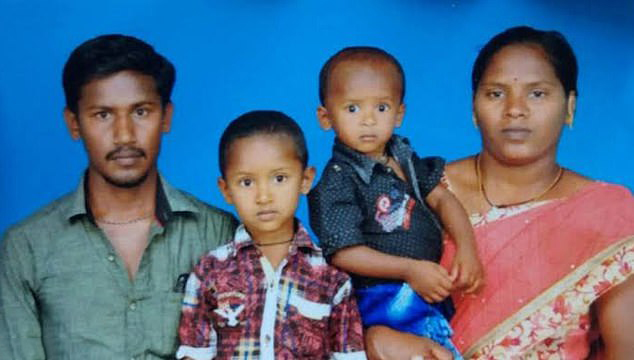  In a similar scenario, three-year-old Sujith (second from right) fell into a 100ft open well while playing outside his house