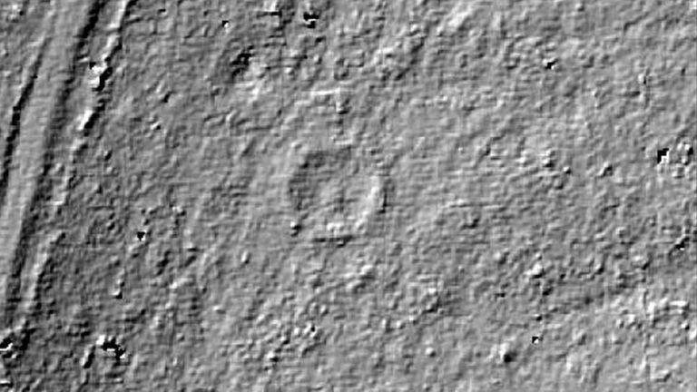  The ring cairn can be seen here on the LiDAR scan